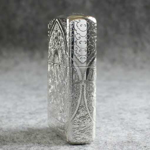 Zippo Armor Sterling Silver White Tara Bodhisattva on Lotus - STCR15 - Hình ảnh 4