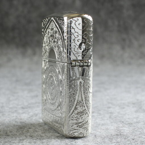 Zippo Armor Sterling Silver White Tara Bodhisattva on Lotus - STCR15 - Hình ảnh 5
