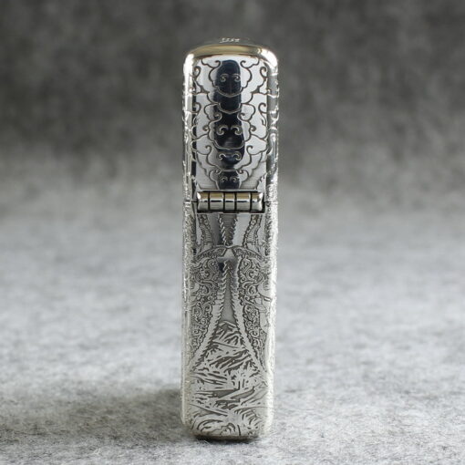 Zippo Armor Sterling Silver White Tara Bodhisattva on Lotus - STCR15 - Hình ảnh 6