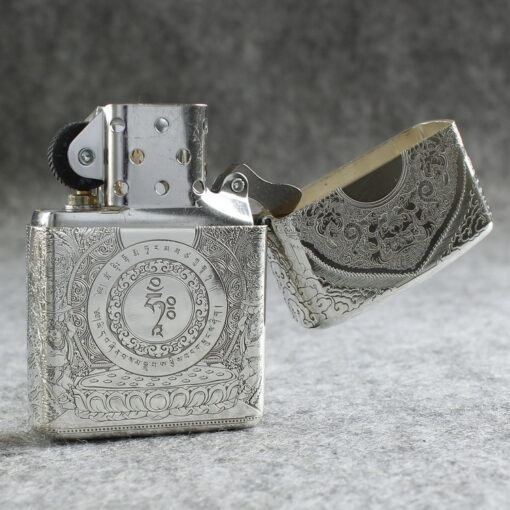 Zippo Armor Sterling Silver White Tara Bodhisattva on Lotus - STCR15 - Hình ảnh 9