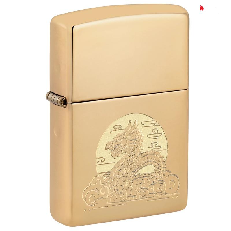 Zippo Moon Dragon High Polish Brass - 47147