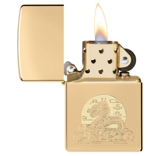 Zippo Moon Dragon High Polish Brass - 47147 - Hình ảnh 5