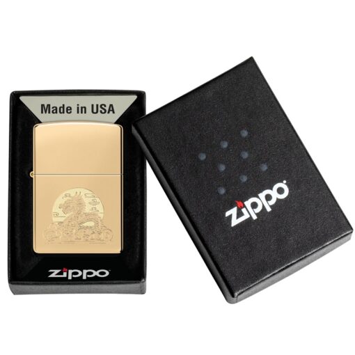 Zippo Moon Dragon High Polish Brass - 47147 - Hình ảnh 7