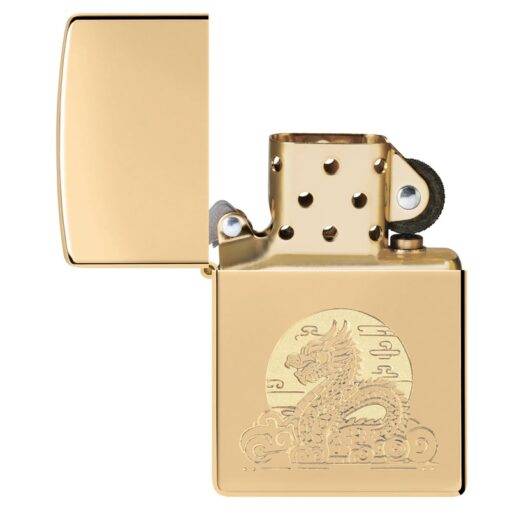 Zippo Moon Dragon High Polish Brass - 47147 - Hình ảnh 4