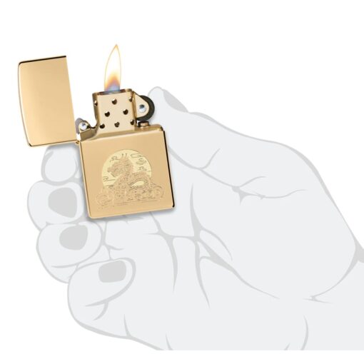 Zippo Moon Dragon High Polish Brass - 47147 - Hình ảnh 6
