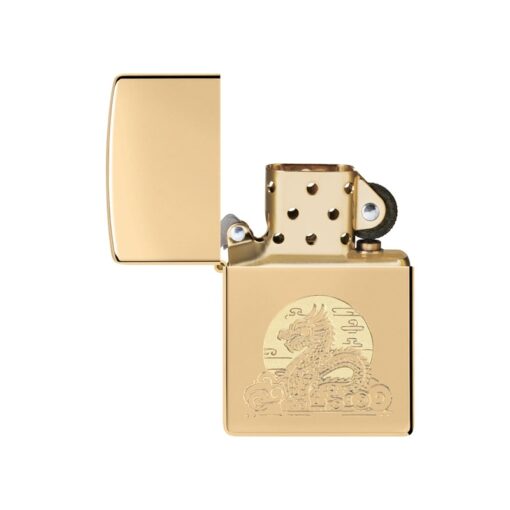 Zippo Moon Dragon High Polish Brass - 47147 - Hình ảnh 2