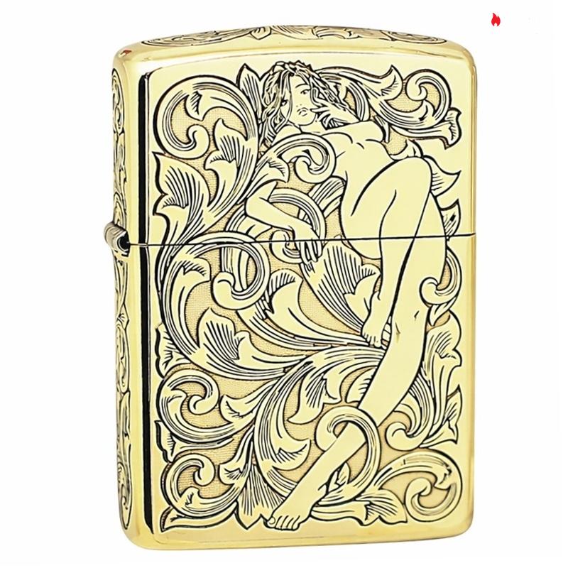 Zippo Armor Brass Arabesque and Girl - BRC104