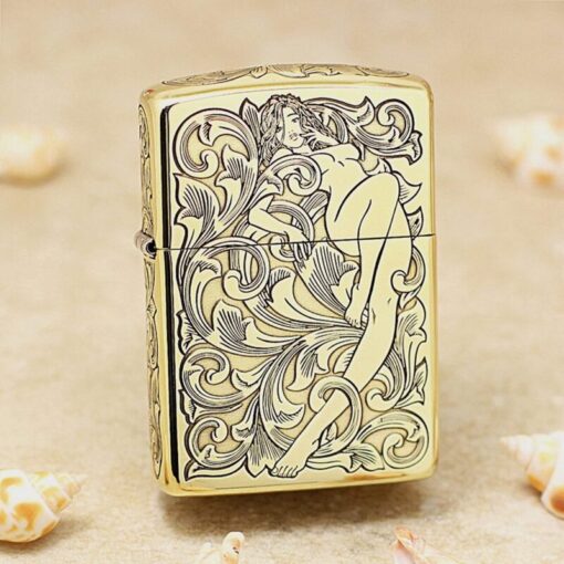 Zippo Armor Brass Arabesque and Girl - BRC104 - Hình ảnh 2
