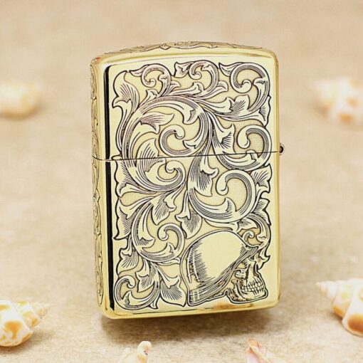 Zippo Armor Brass Arabesque and Girl - BRC104 - Hình ảnh 3