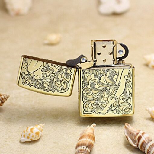 Zippo Armor Brass Arabesque and Girl - BRC104 - Hình ảnh 4
