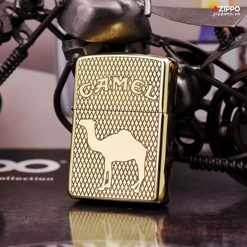 Zippo Armor Brass Camel Cigarette Pattern - BRC76
