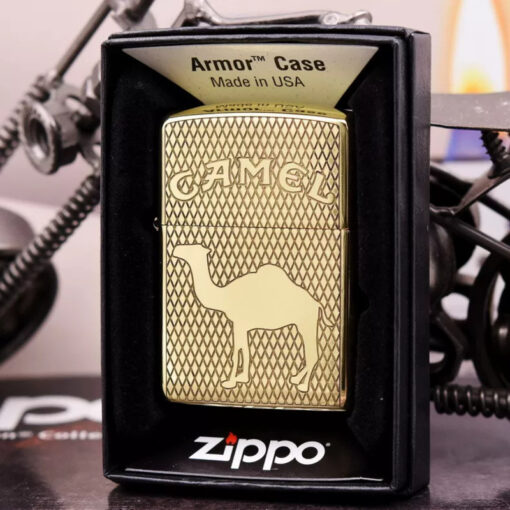 Zippo Armor Brass Camel Cigarette Pattern - BRC76 - Hình ảnh 5