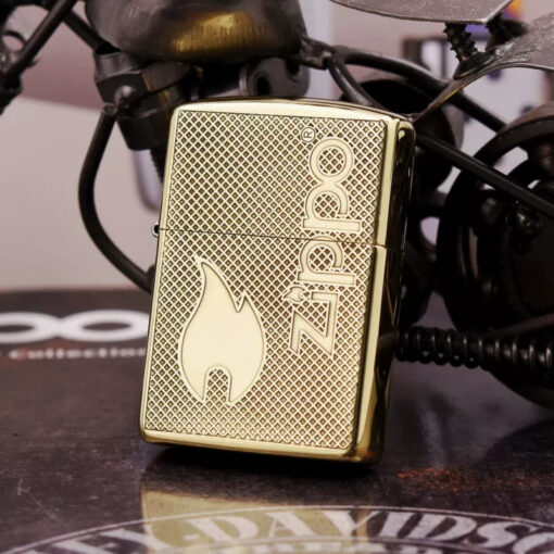 Zippo Armor Brass Classic Flame Logo - BRC78 - Hình ảnh 2