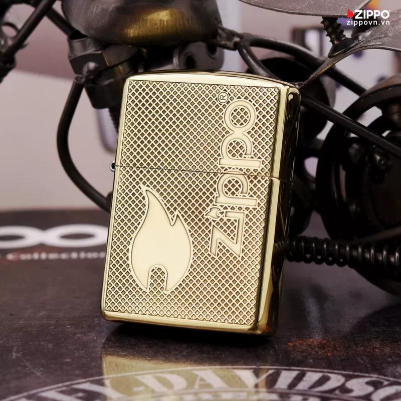 Zippo Armor Brass Classic Flame Logo - BRC78