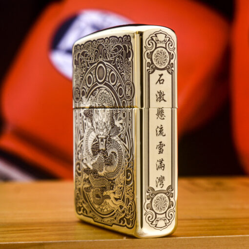 Zippo Armor Brass Exquisite Dragon Design - BRC82 - Hình ảnh 5