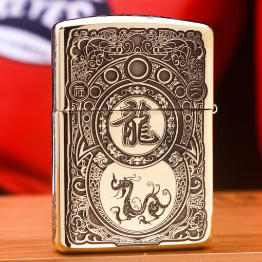 Zippo Armor Brass Exquisite Dragon Design - BRC82 - Hình ảnh 3