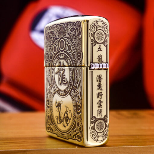 Zippo Armor Brass Exquisite Dragon Design - BRC82 - Hình ảnh 4