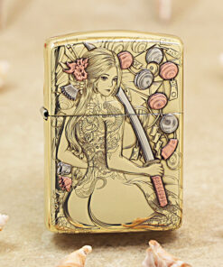 Zippo Geisha with Sword and Tattoo Design - OD35