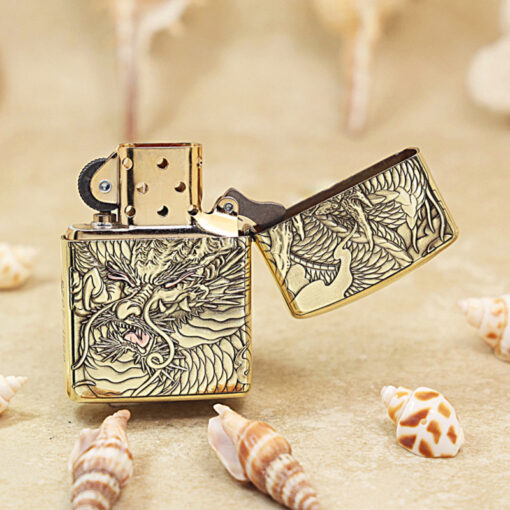 Zippo Brass Golden Koi Legacy - OD59 - Hình ảnh 3