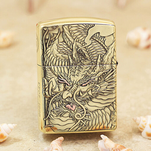 Zippo Brass Golden Koi Legacy - OD59 - Hình ảnh 2