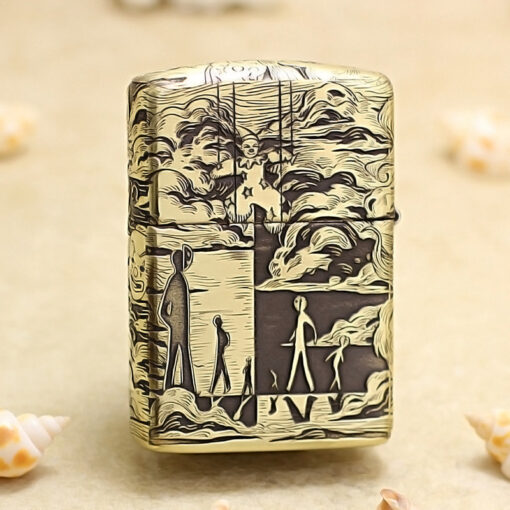 Zippo Engraved Mask Life Clown Design - OD61 - Hình ảnh 2