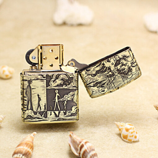 Zippo Engraved Mask Life Clown Design - OD61 - Hình ảnh 4