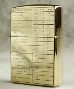Zippo Armor Bottom Stamp Comparison Chart - BRC62
