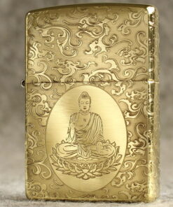 Zippo Armor Brass Auspicious Clouds and Buddha - BRC91