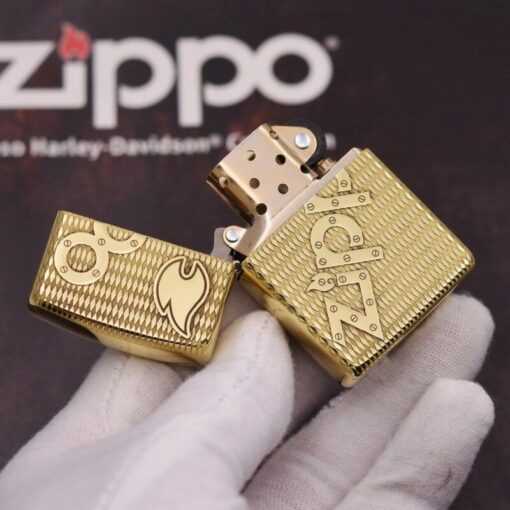 Zippo Armor Brass Bolts and Flame Logo - BRC74 - Hình ảnh 4