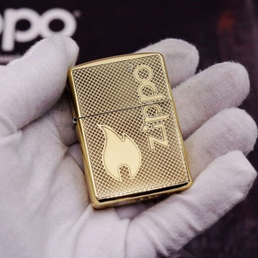 Zippo Armor Brass Classic Flame Logo - BRC78 - Hình ảnh 3
