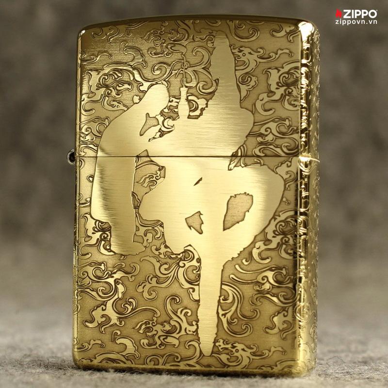 Zippo Armor Brass Cloud and Buddha Symbol- BRC92