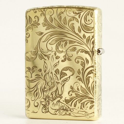 Zippo Armor Brass Floral Pattern and Fairy- BRC56 - Hình ảnh 2