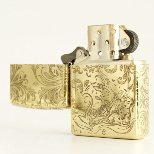 Zippo Armor Brass Floral Pattern and Fairy- BRC56 - Hình ảnh 5