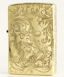 Zippo Armor Brass Floral Pattern and Fairy- BRC56