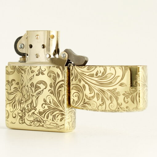Zippo Armor Brass Floral Pattern and Fairy- BRC56 - Hình ảnh 6