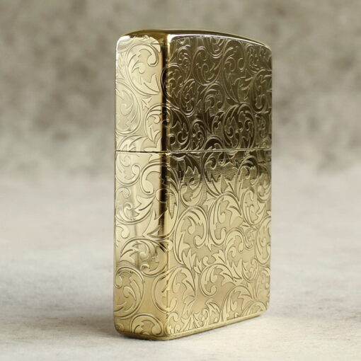 Zippo Armor Brass Floral Pattern with MD Logo - BRC95 - Hình ảnh 6