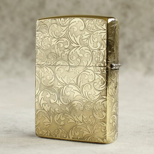 Zippo Armor Brass Floral Pattern with MD Logo - BRC95 - Hình ảnh 2