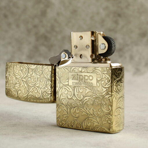 Zippo Armor Brass Floral Pattern with MD Logo - BRC95 - Hình ảnh 3