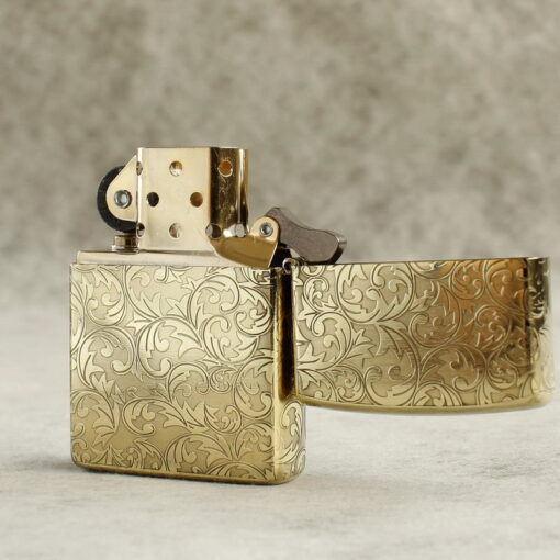 Zippo Armor Brass Floral Pattern with MD Logo - BRC95 - Hình ảnh 4