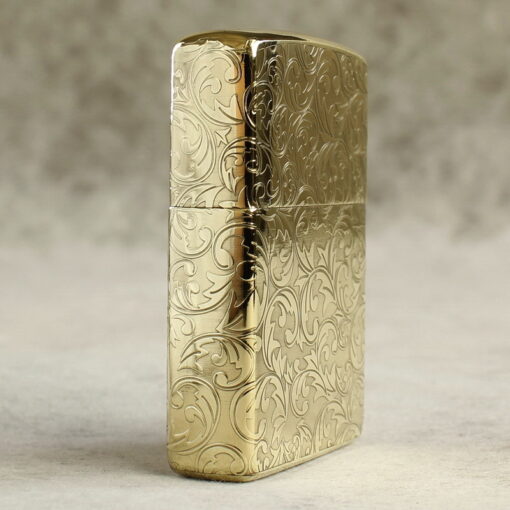 Zippo Armor Brass Floral Pattern with RB Logo - BRC95 - Hình ảnh 6