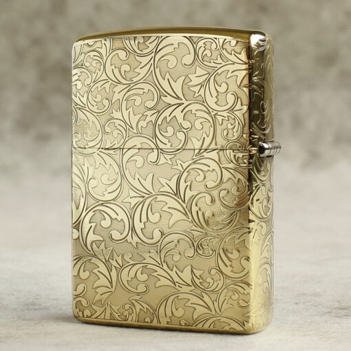 Zippo Armor Brass Floral Pattern with RB Logo - BRC95 - Hình ảnh 2