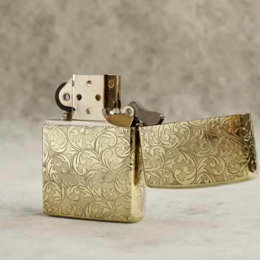 Zippo Armor Brass Floral Pattern with RB Logo - BRC95 - Hình ảnh 4