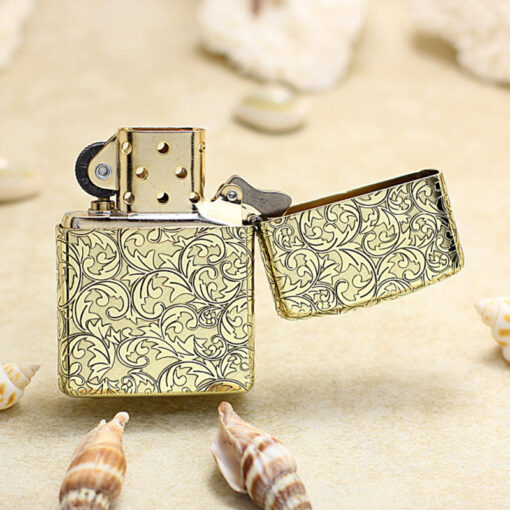 Zippo Armor Brass Floral Scroll - BRC49 - Hình ảnh 3