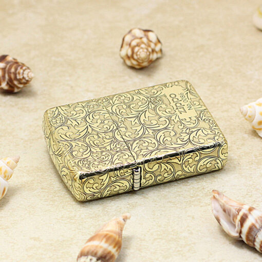 Zippo Armor Brass Floral Scroll - BRC49 - Hình ảnh 4