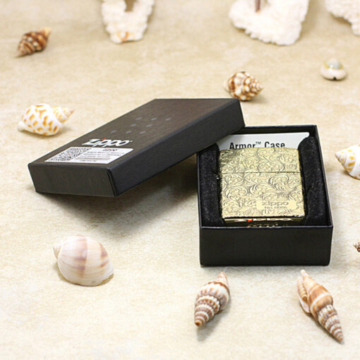Zippo Armor Brass Floral Scroll - BRC49 - Hình ảnh 5
