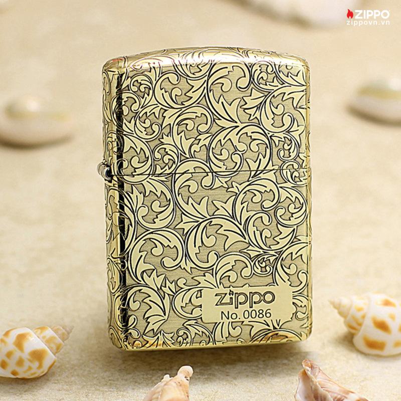Zippo Armor Brass Floral Scroll - BRC49