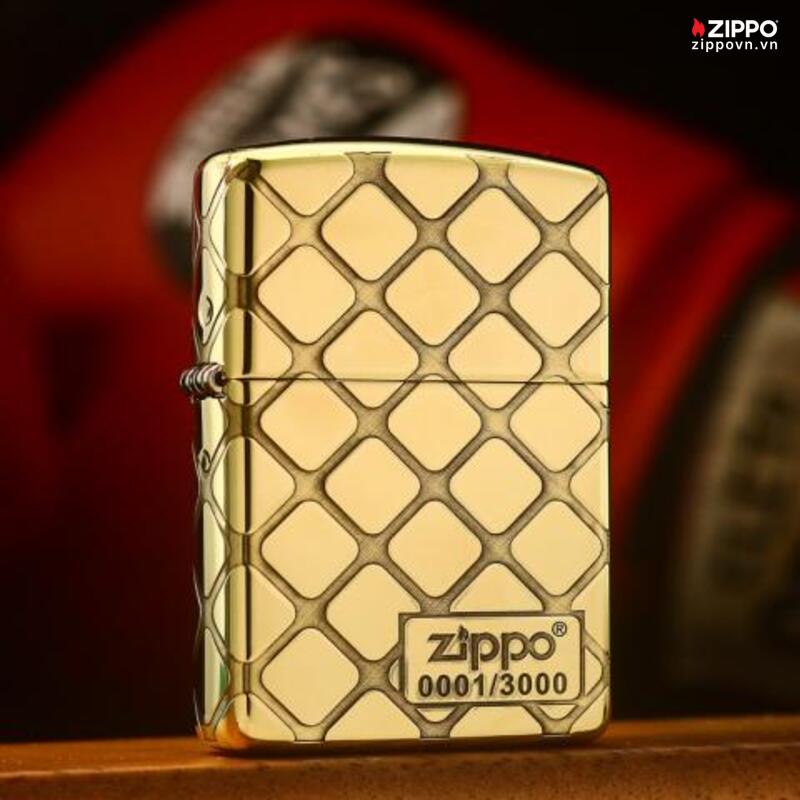 Zippo Armor Brass Golden Grid - BRC108