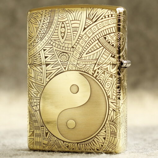 Zippo Armor Brass Yin Yang - BRC70 - Hình ảnh 2