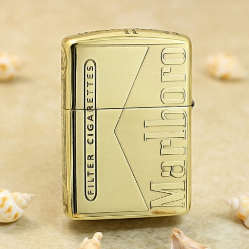 Zippo Armor Brass Marlboro Pattern - BRC47 - Hình ảnh 2