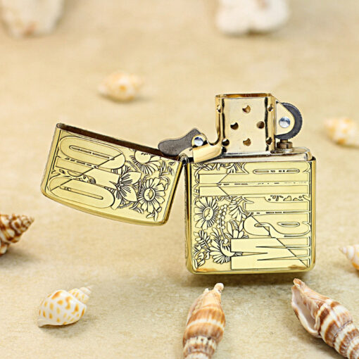 Zippo Armor Brass Marlboro Pattern - BRC47 - Hình ảnh 4